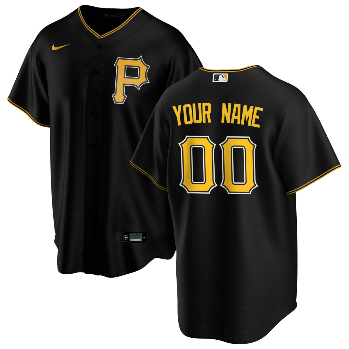 Pittsburgh Pirates Nike Alternate Replica Custom Jersey Black