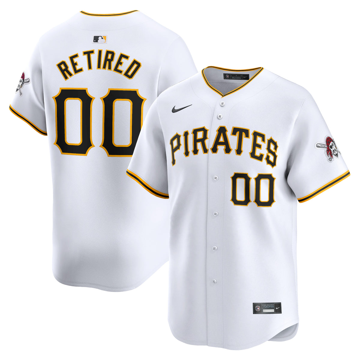 Pittsburgh Pirates Nike Home Limited Pick-A-Player Retired Roster Jersey White