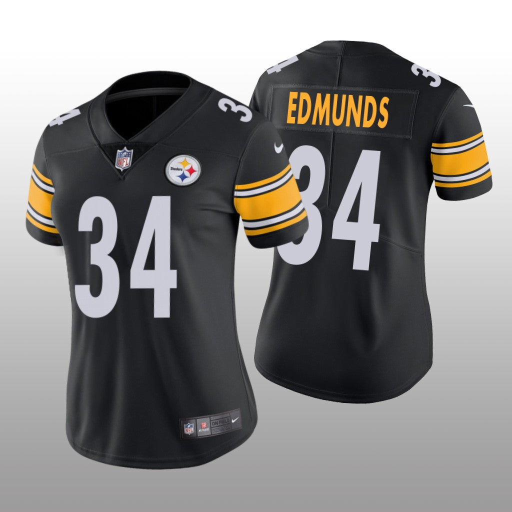 Pittsburgh Steelers #34 Black Terrell Edmunds Game Jersey Women