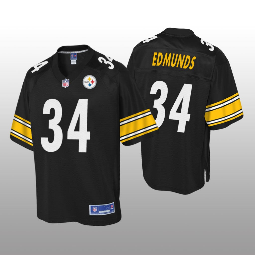 Pittsburgh Steelers #34 Black Terrell Edmunds Pro Line Jersey Youth