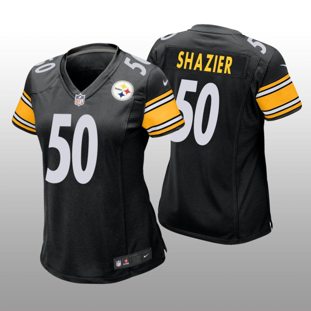 Pittsburgh Steelers #50 Black Ryan Shazier Game Jersey Women