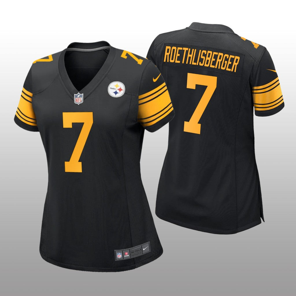 Pittsburgh Steelers Ben Roethlisberger Black Jersey Alternate Game Women's