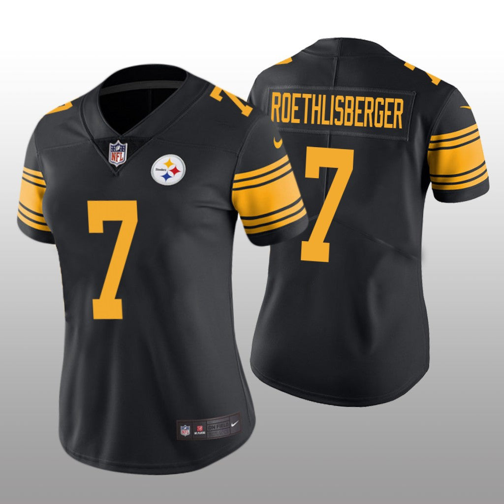 Pittsburgh Steelers Ben Roethlisberger Black Jersey Color Rush Limited Women's