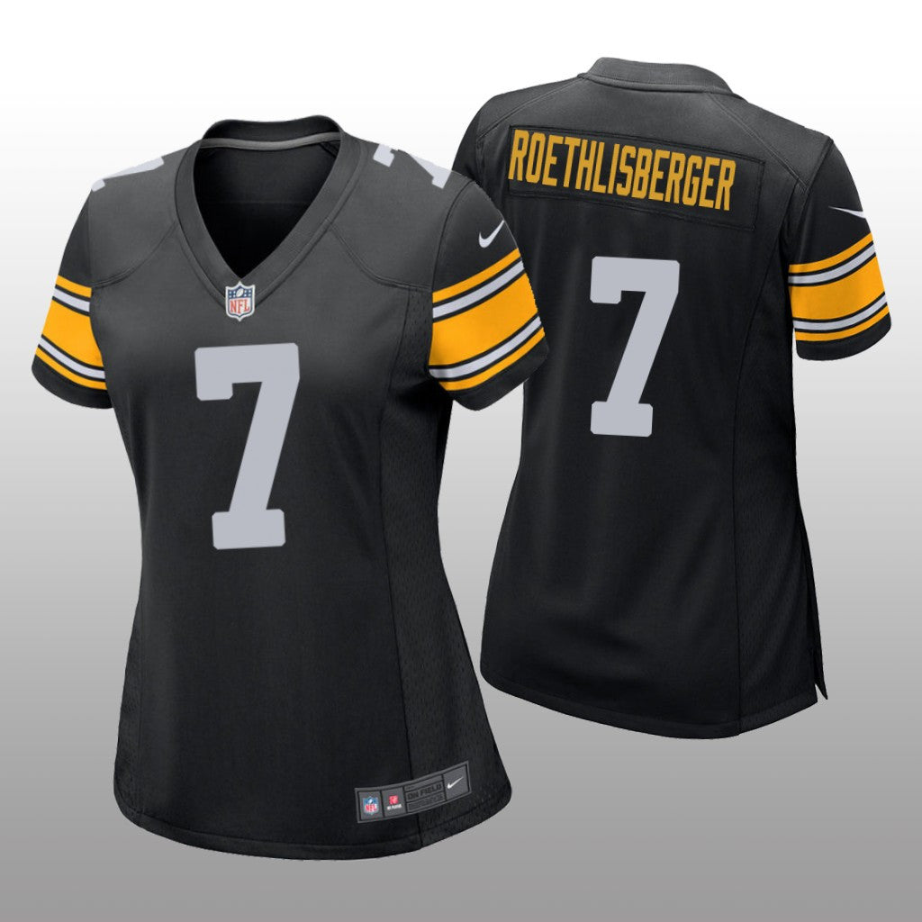 Pittsburgh Steelers Ben Roethlisberger Black Jersey Game Women's