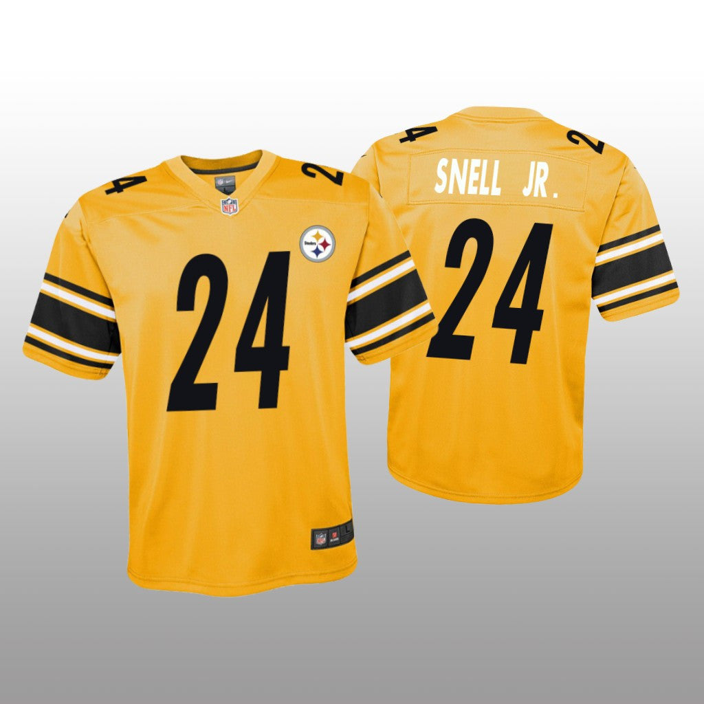 Pittsburgh Steelers Benny Snell Jr. Gold Jersey Inverted Game Youth