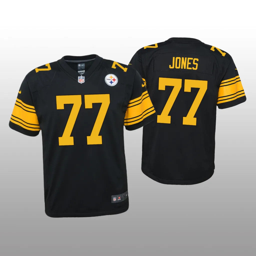 Pittsburgh Steelers Broderick Jones Black Jersey Alternate Game Youth