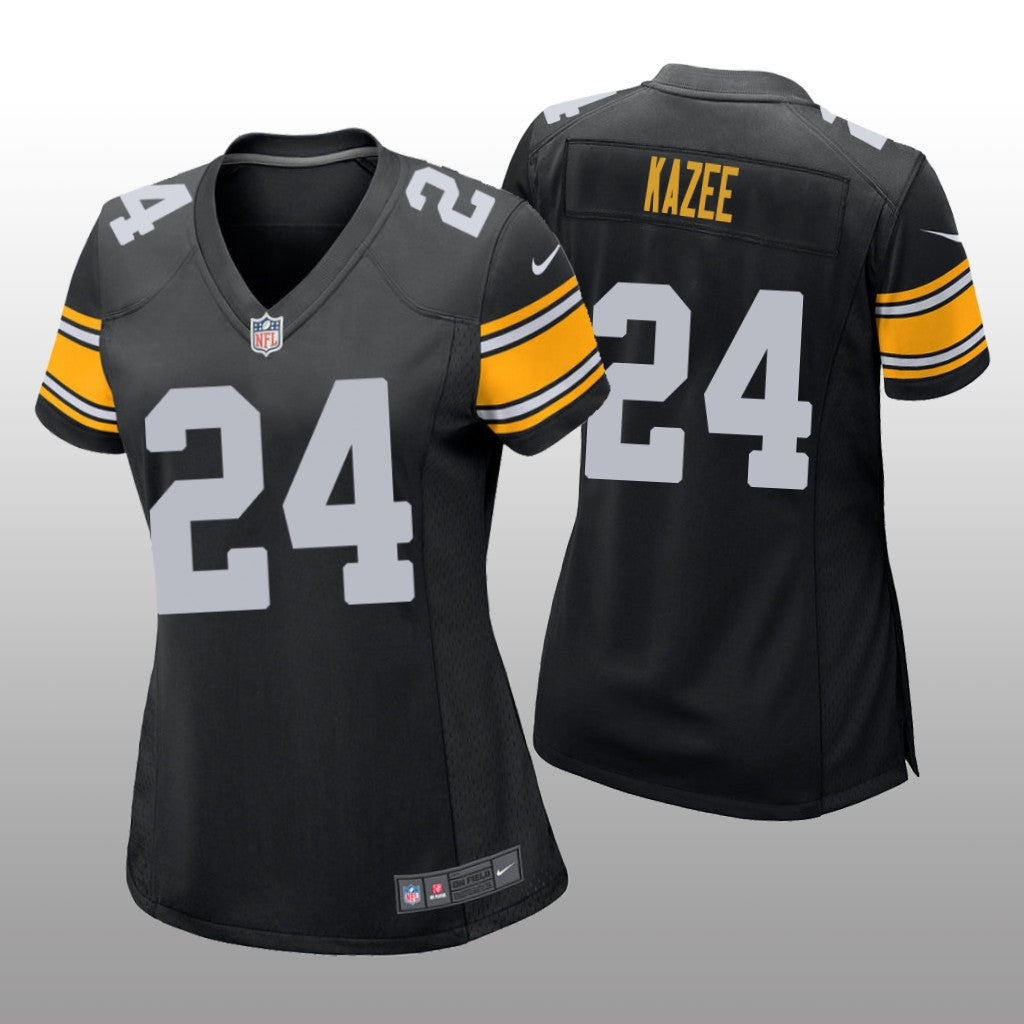 Pittsburgh Steelers Damontae Kazee Black Jersey Game Women's