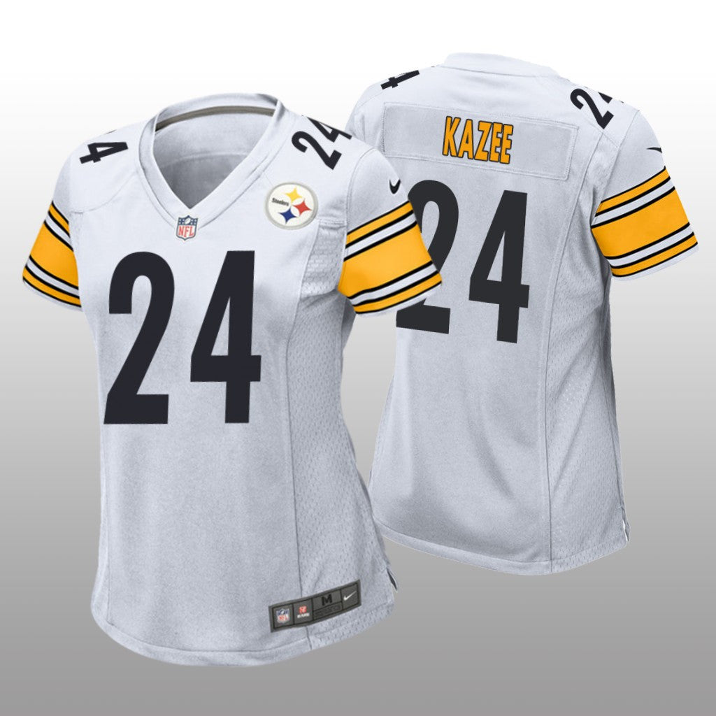 Pittsburgh Steelers Damontae Kazee White Jersey Game Women's