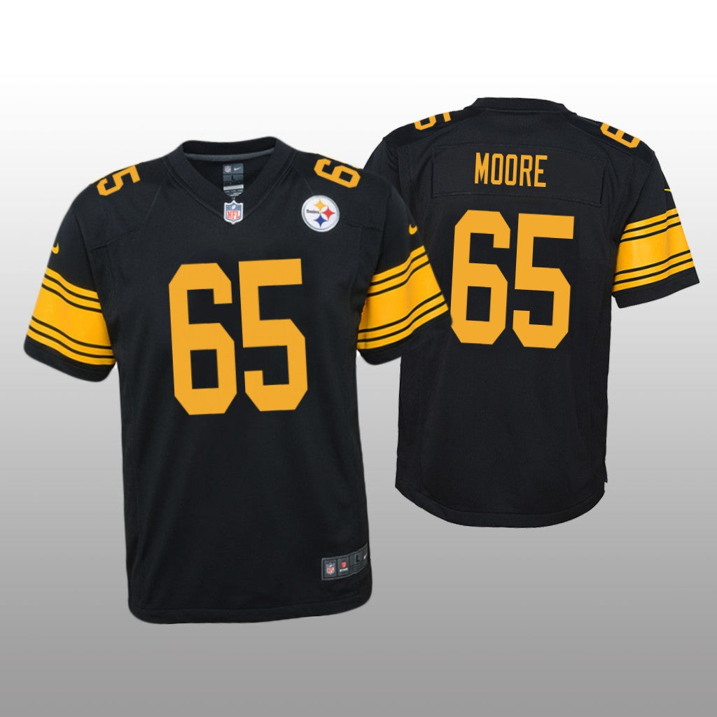 Pittsburgh Steelers Dan Moore Black Jersey Color Rush Game Youth