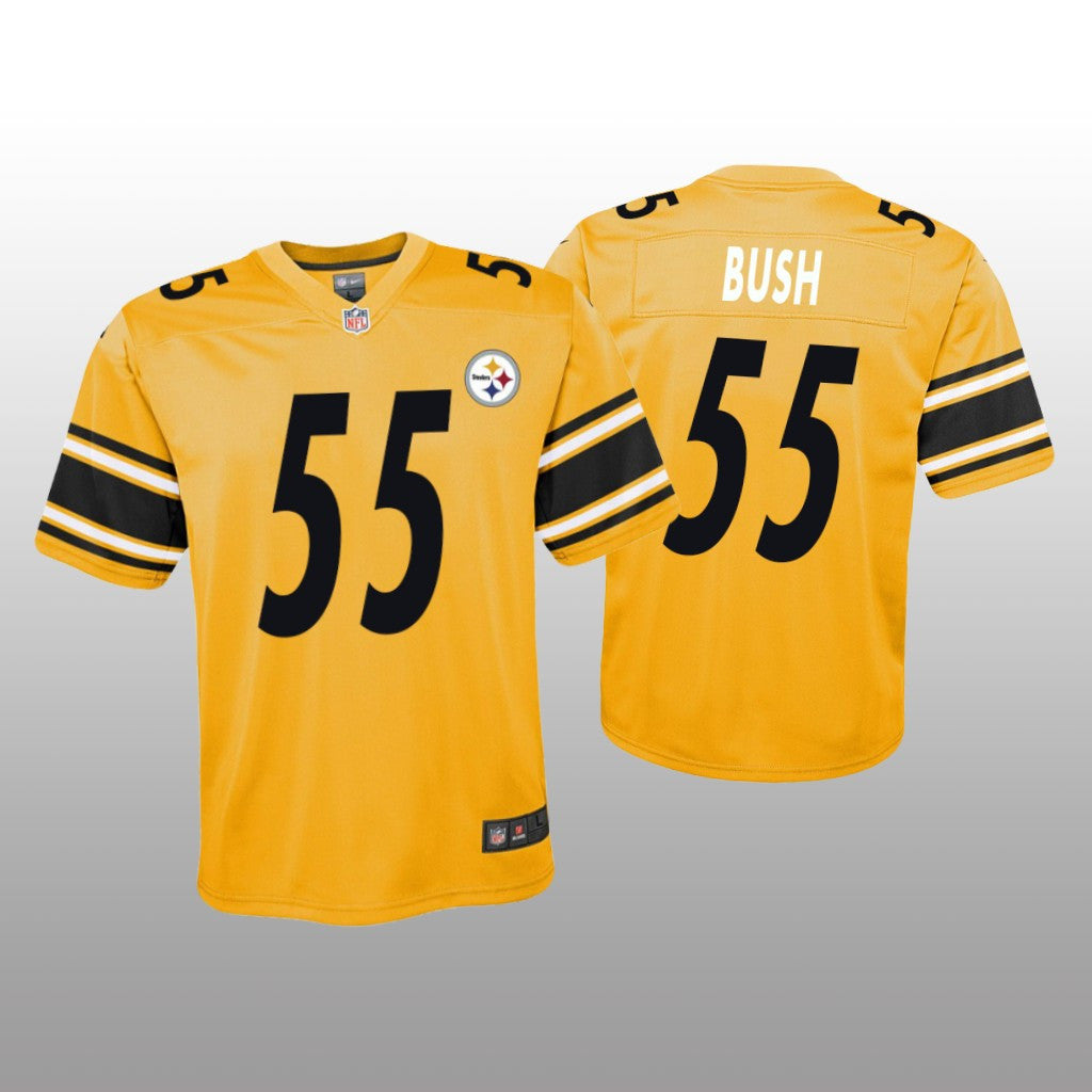 Pittsburgh Steelers Devin Bush Gold Jersey Inverted Game Youth