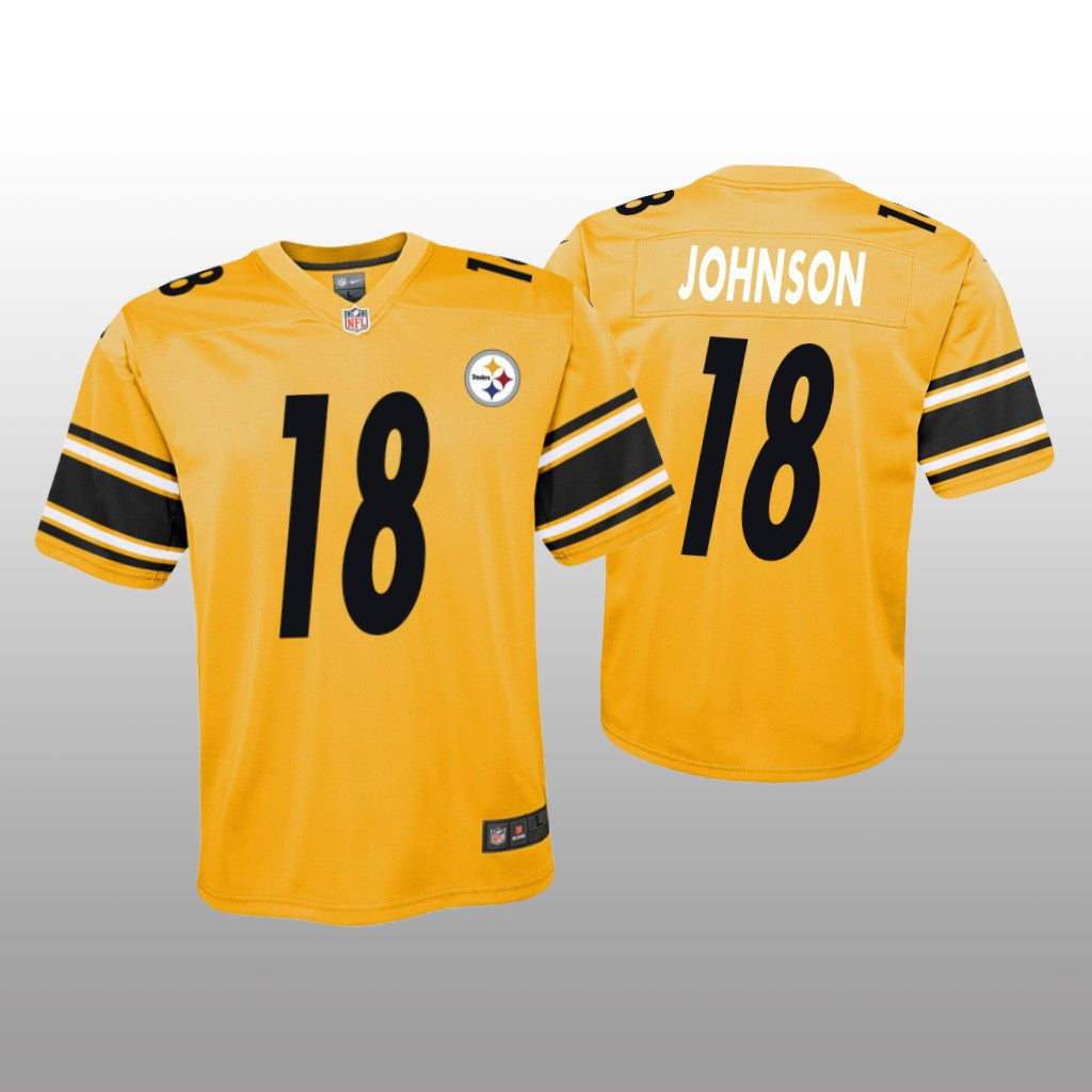 Pittsburgh Steelers Diontae Johnson Gold Jersey Inverted Game Youth