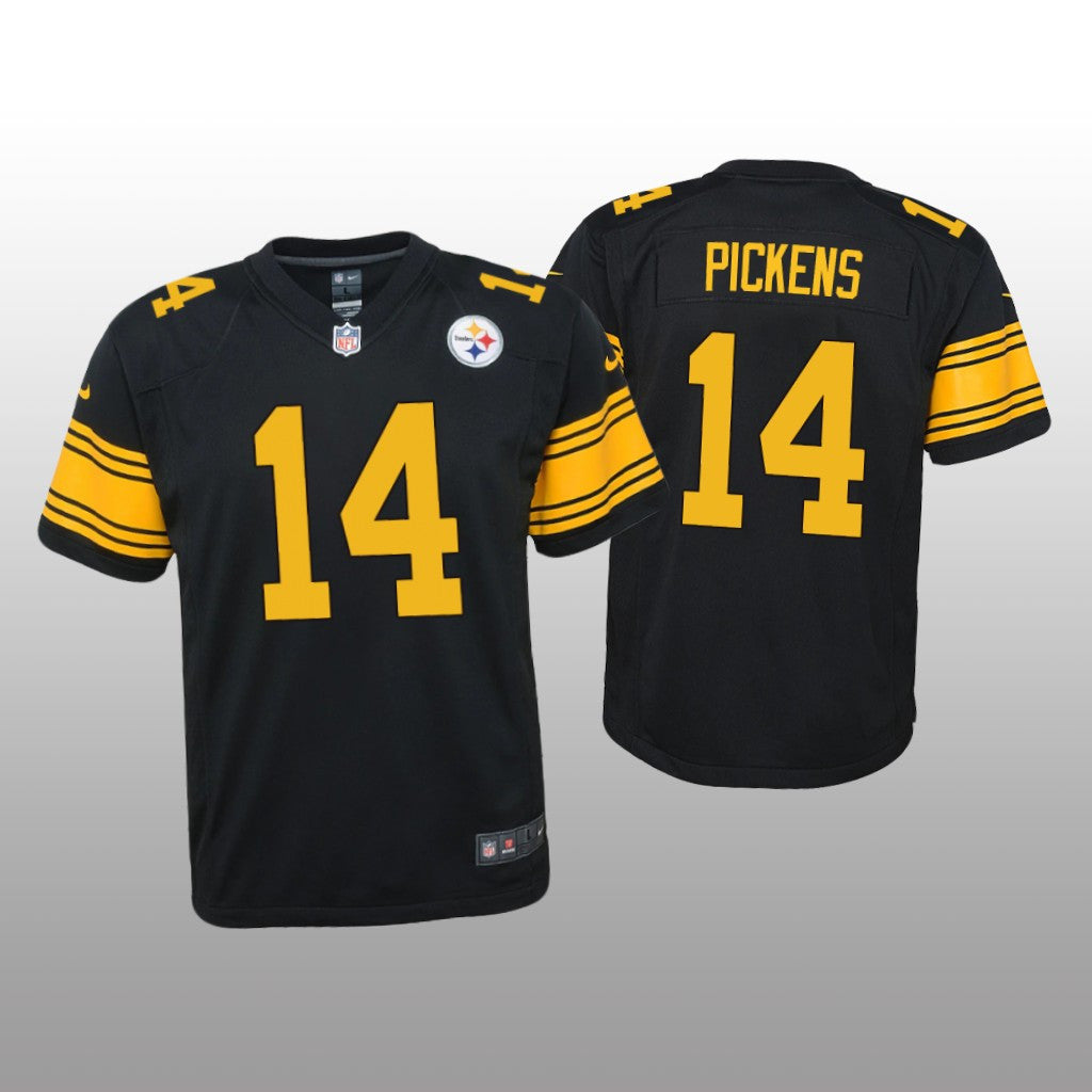 Pittsburgh Steelers George Pickens Black Jersey Alternate Game Youth