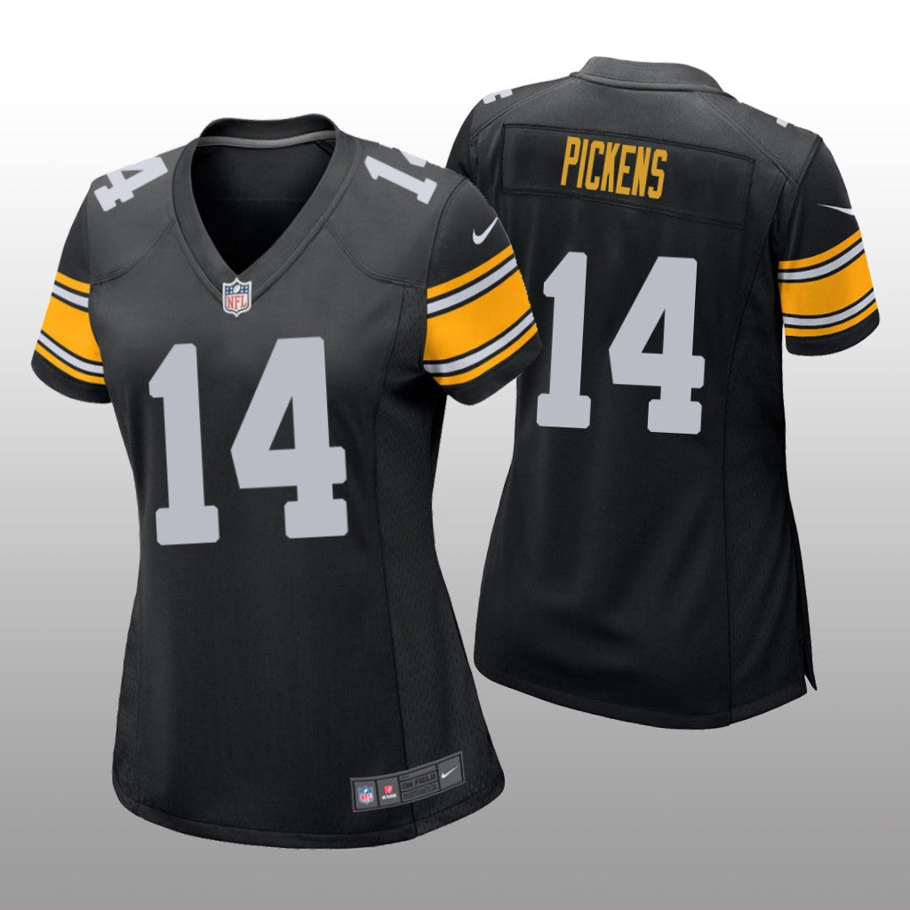 Pittsburgh Steelers George Pickens Black Jersey Game Women's