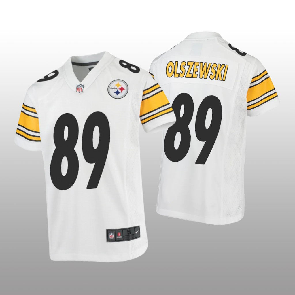 Pittsburgh Steelers Gunner Olszewski White Jersey Game Youth
