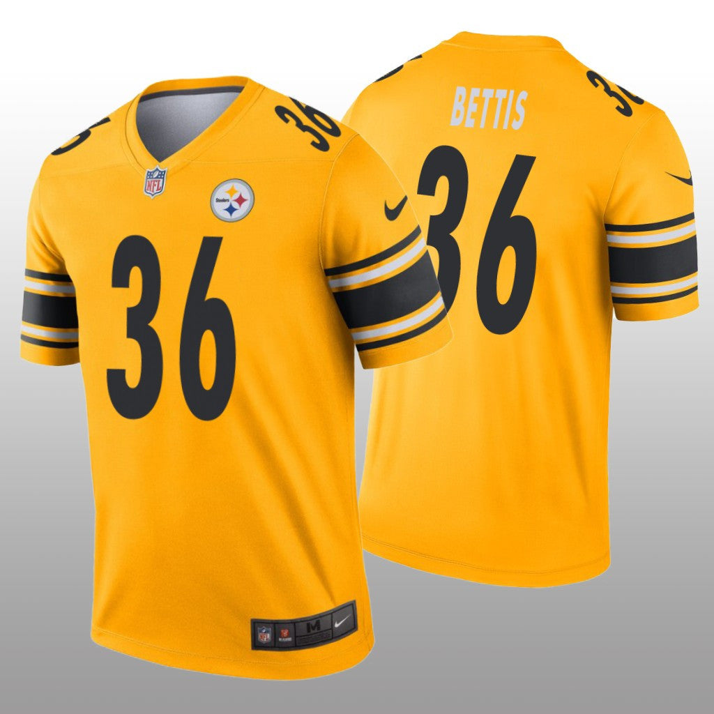 Pittsburgh Steelers Jerome Bettis Gold Jersey Inverted Legend Men's
