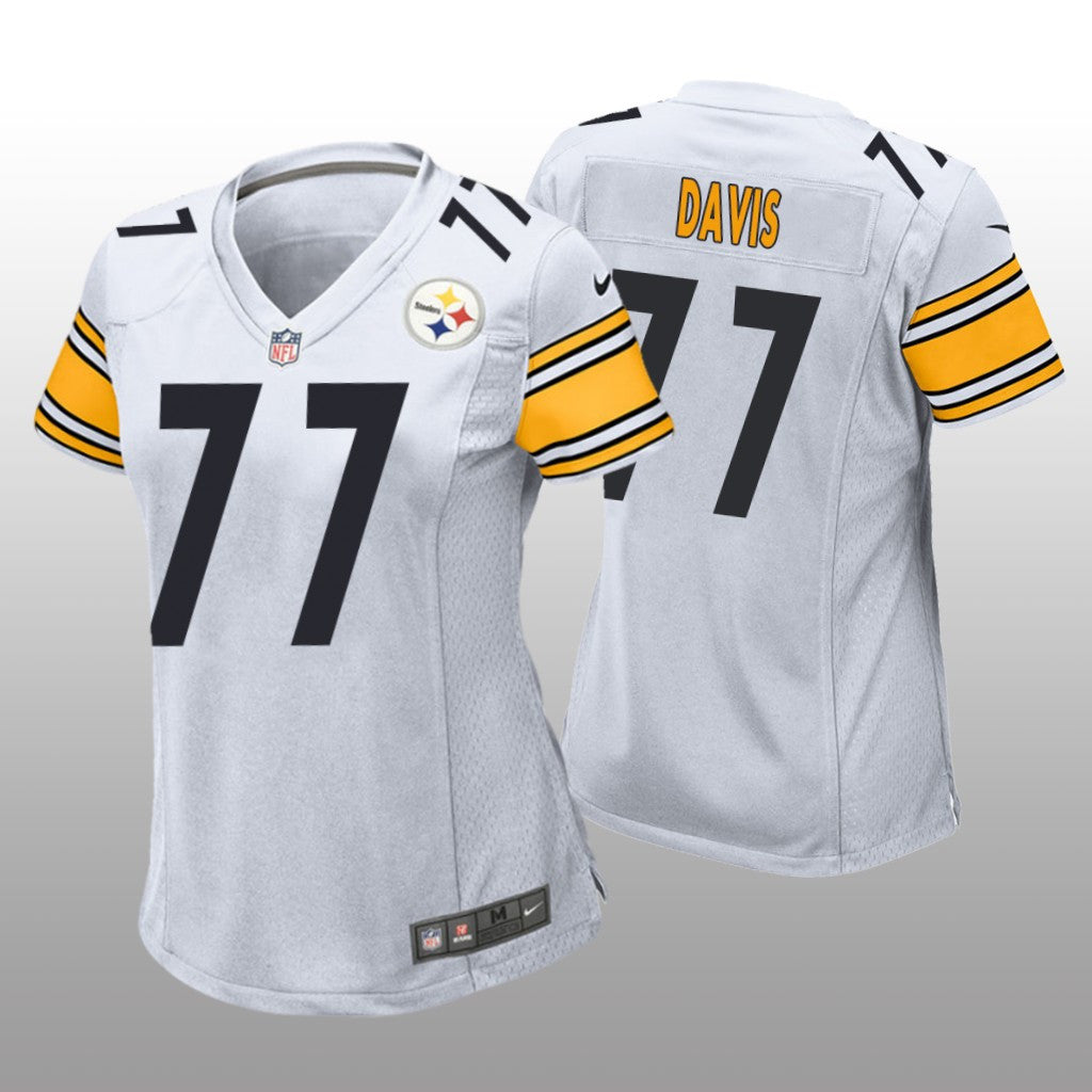 Pittsburgh Steelers Jesse Davis White Jersey Game Women's