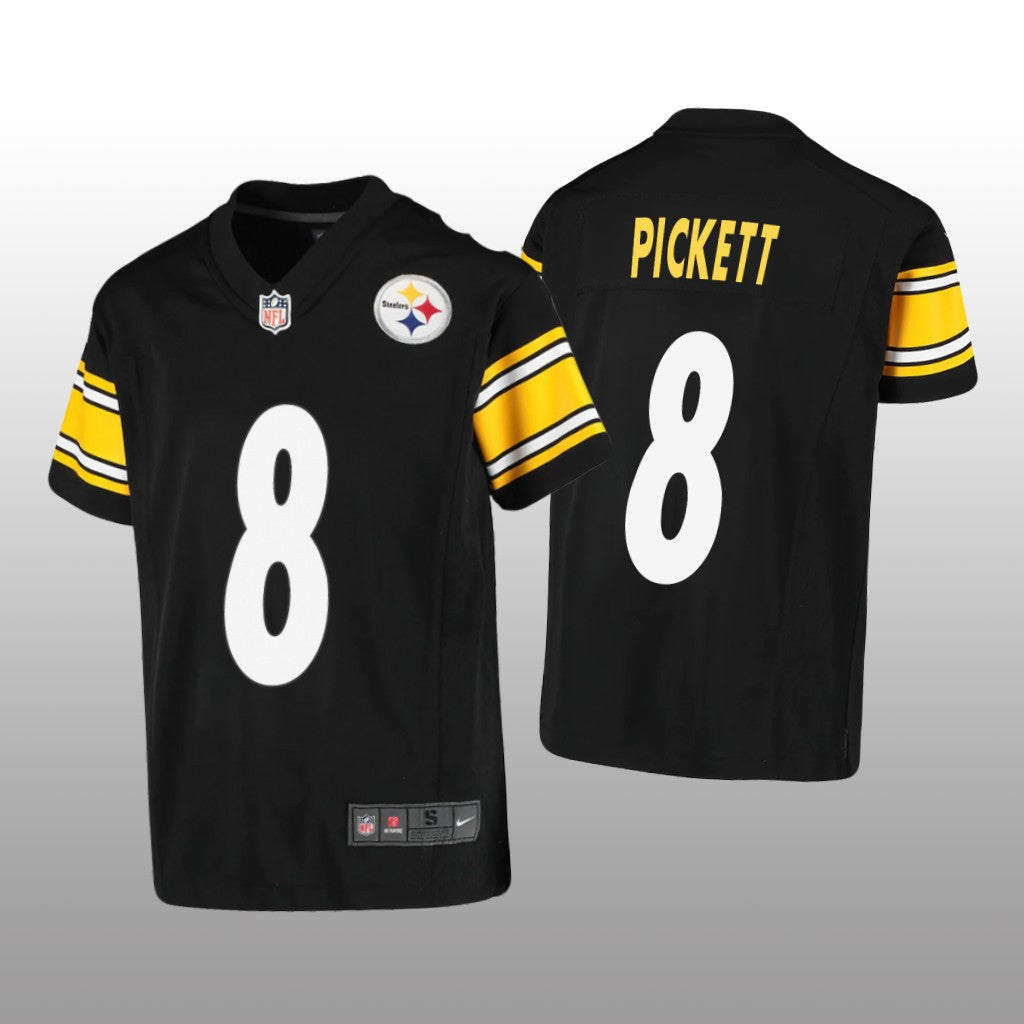 Pittsburgh Steelers Kenny Pickett Black Jersey Game Youth