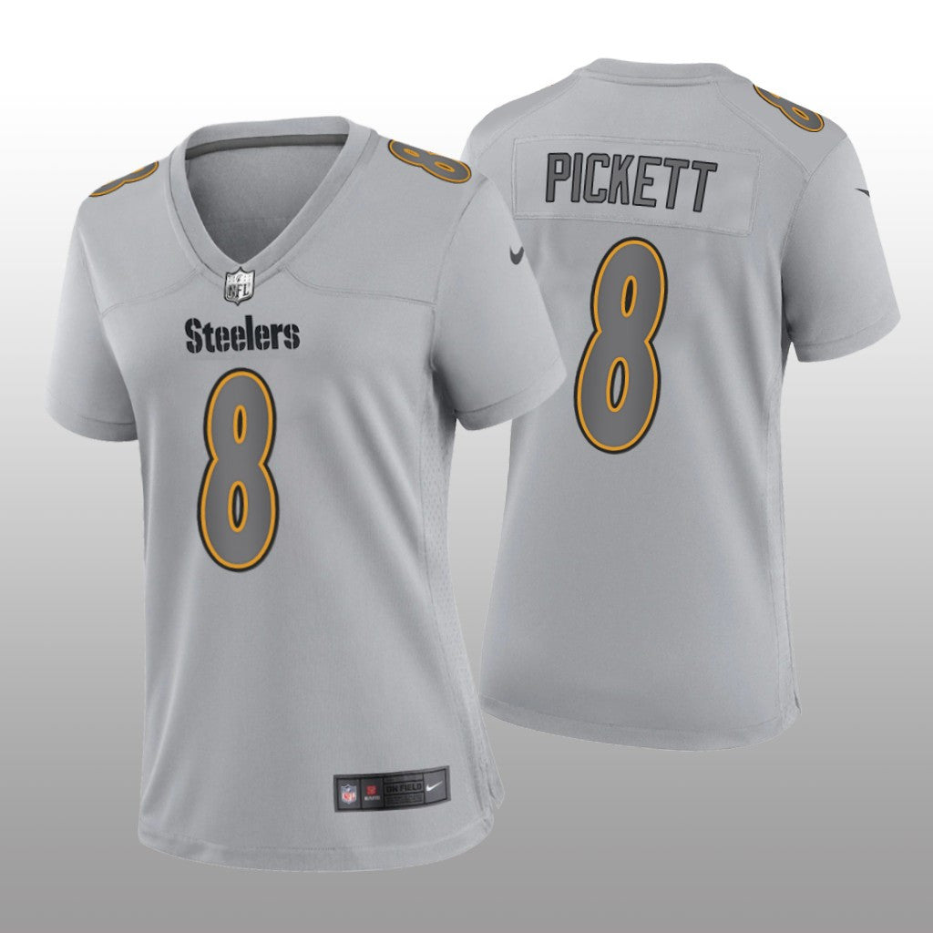 Pittsburgh Steelers Kenny Pickett Gray Jersey Atmosphere Fashion Game Women's