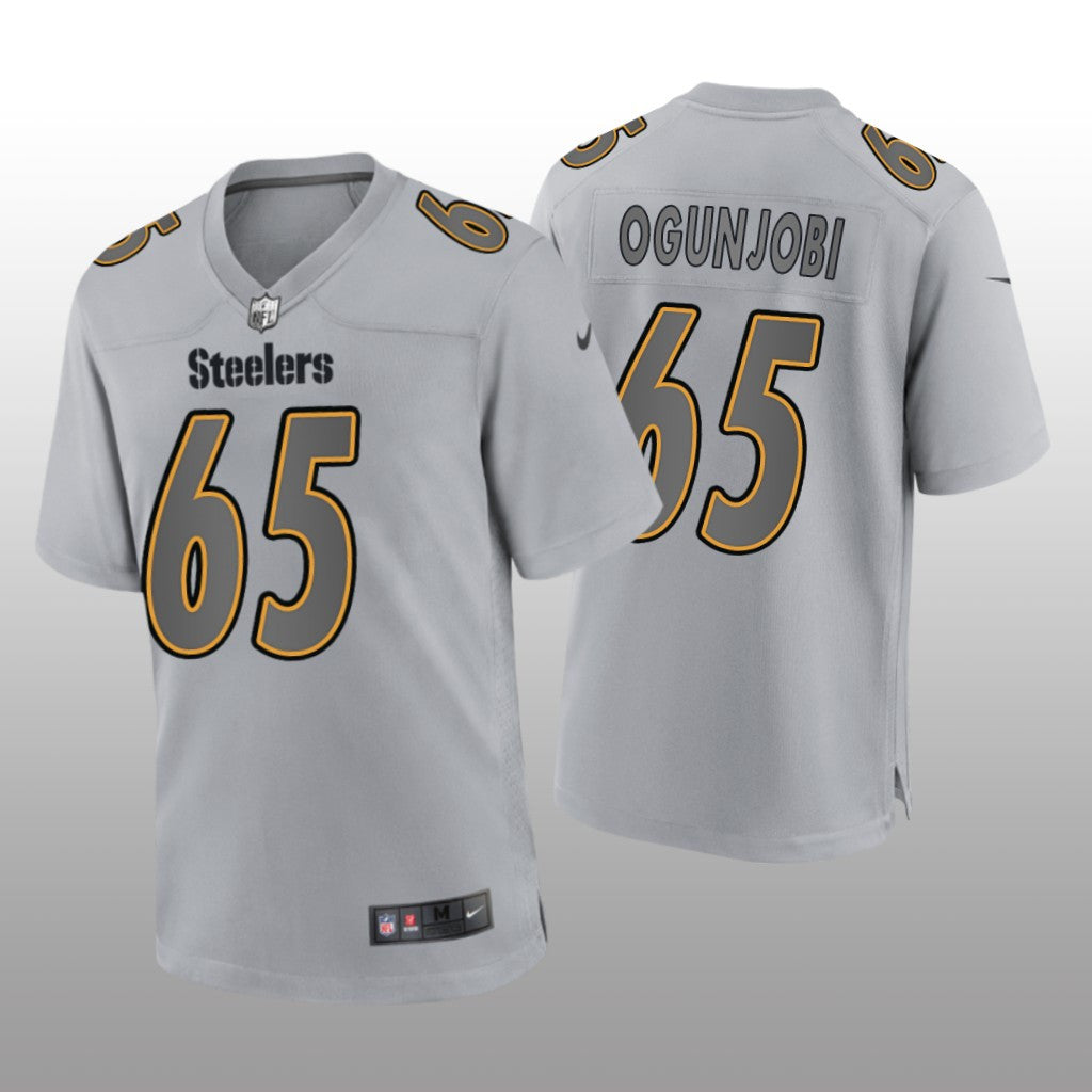 Pittsburgh Steelers Larry Ogunjobi Gray Jersey Atmosphere Fashion Game Men's