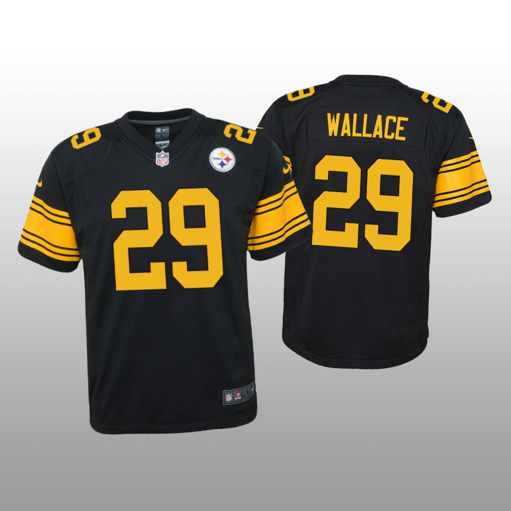 Pittsburgh Steelers Levi Wallace Black Jersey Alternate Game Youth