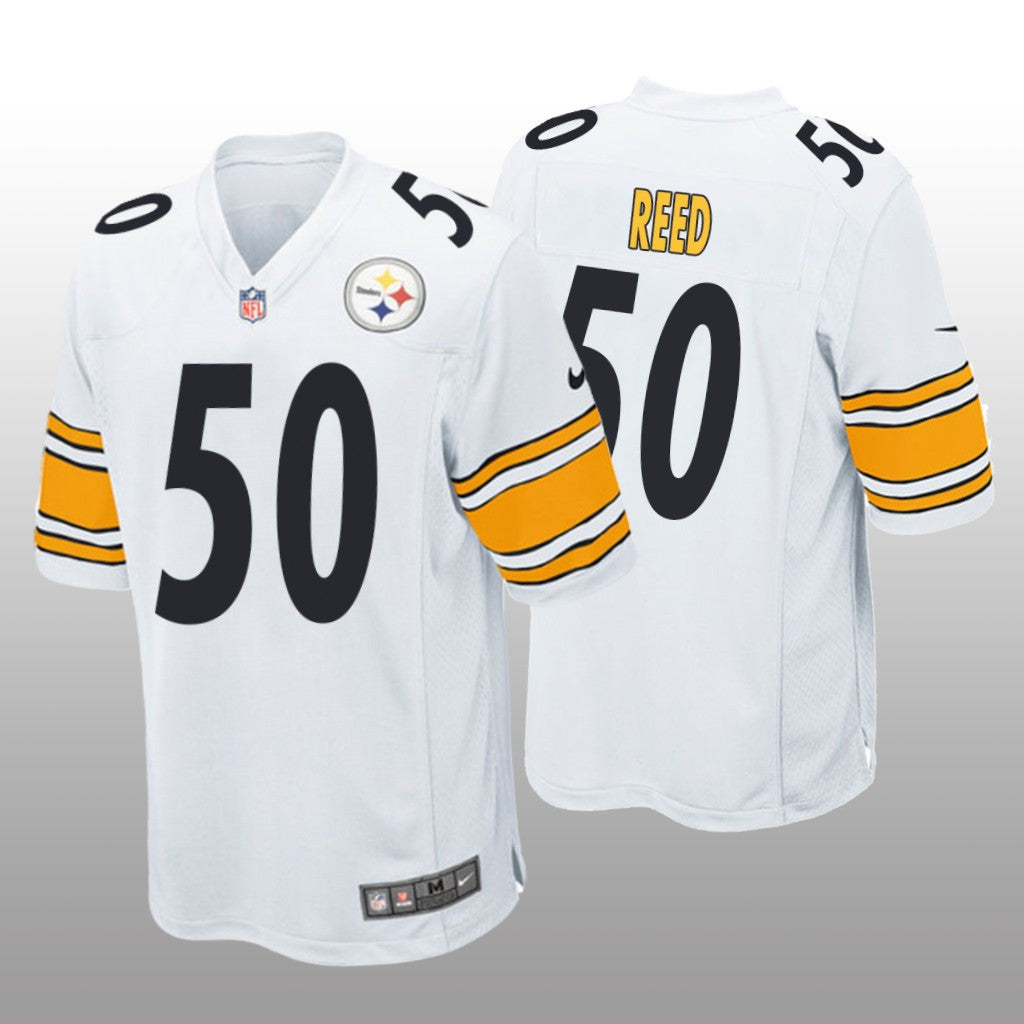 Pittsburgh Steelers Malik Reed White Jersey Game Men's