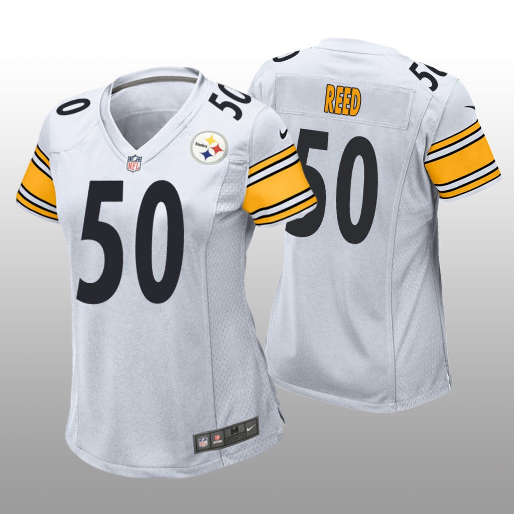 Pittsburgh Steelers Malik Reed White Jersey Game Women's