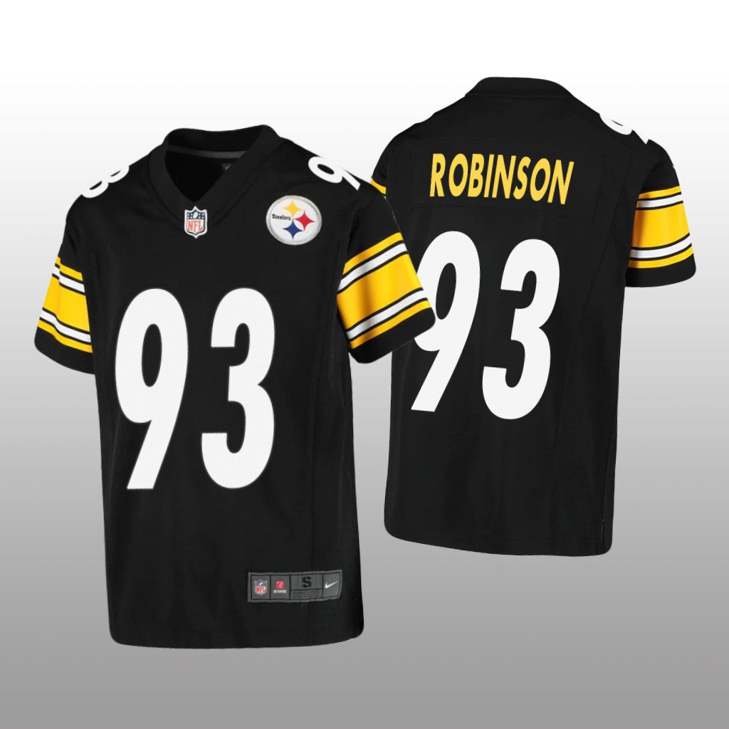 Pittsburgh Steelers Mark Robinson Black Jersey Game Youth