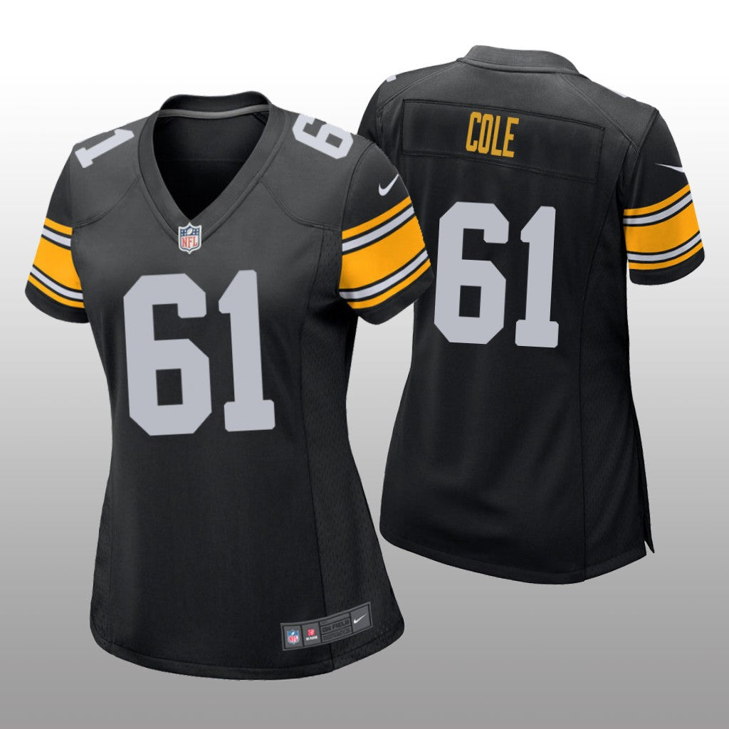 Pittsburgh Steelers Mason Cole Black Jersey Game Women's