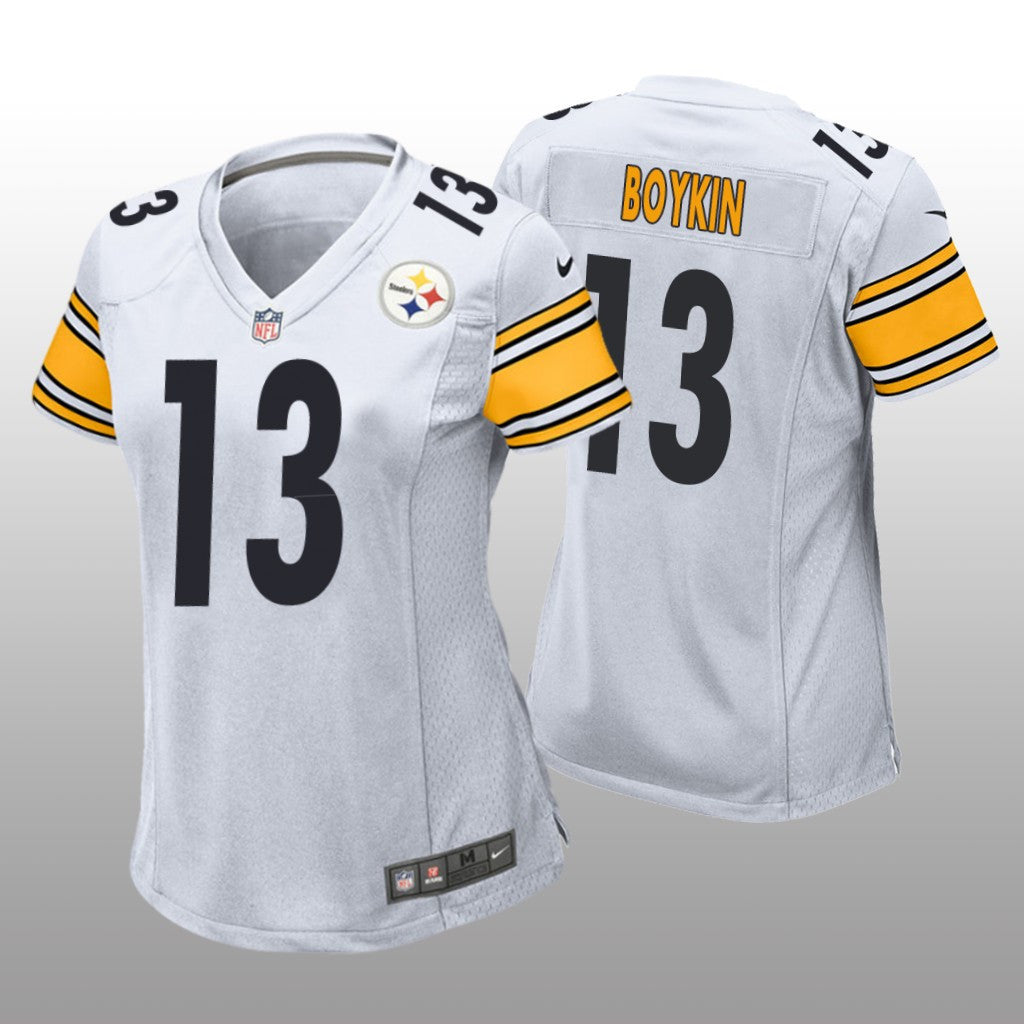 Pittsburgh Steelers Miles Boykin White Jersey Game Women's