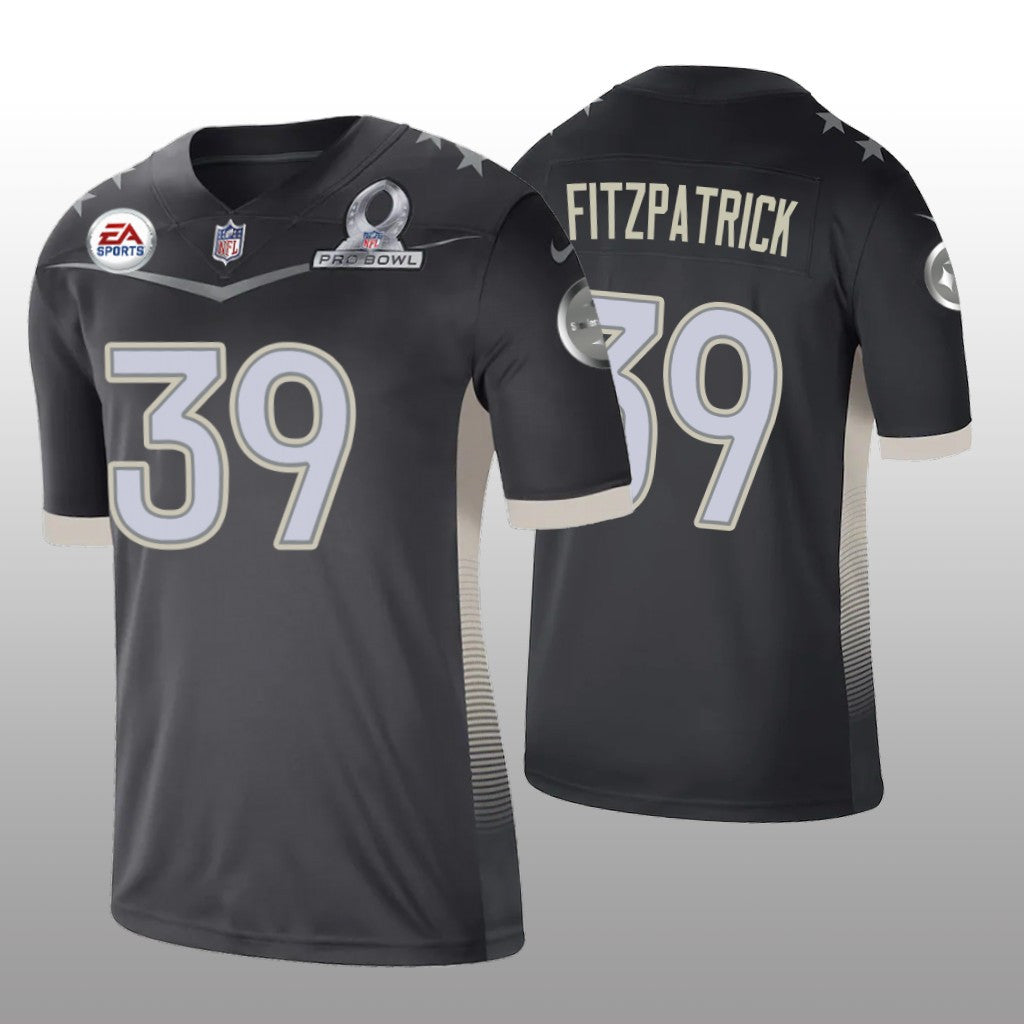 Pittsburgh Steelers Minkah Fitzpatrick Anthracite Jersey AFC Pro Bowl Game Men's