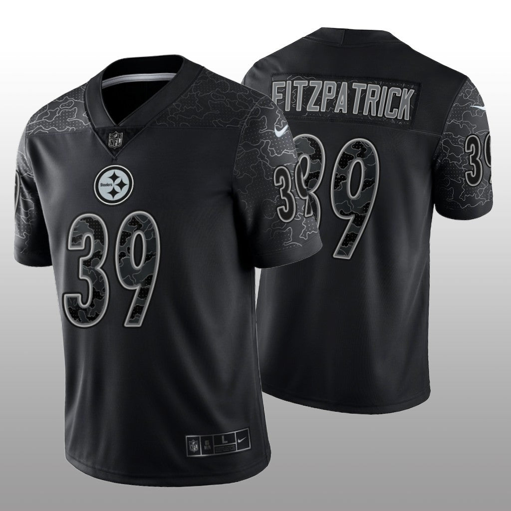 Pittsburgh Steelers Minkah Fitzpatrick Black Jersey Reflective Limited Men's