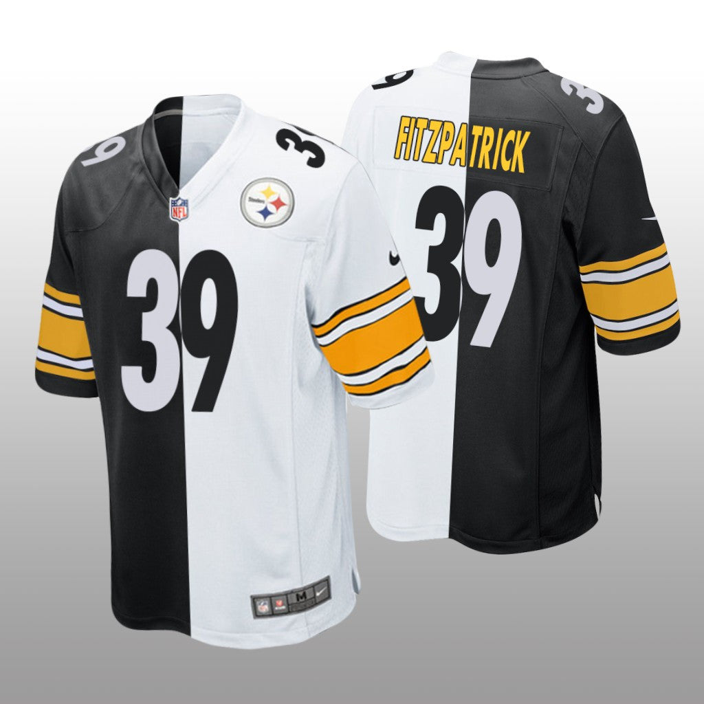 Pittsburgh Steelers Minkah Fitzpatrick Black White Two Tone Jersey Split Men's