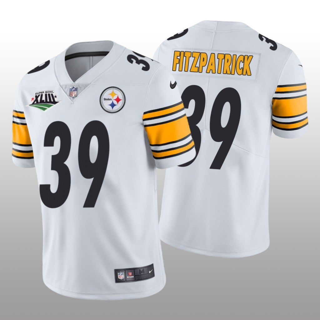 Pittsburgh Steelers Minkah Fitzpatrick White Jersey Super Bowl XLIII Patch Men's