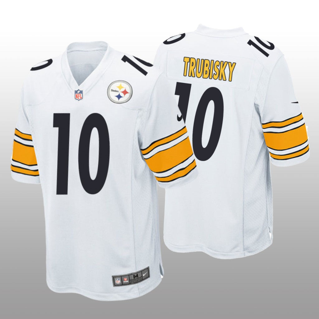 Pittsburgh Steelers Mitchell Trubisky White Jersey Game Men's