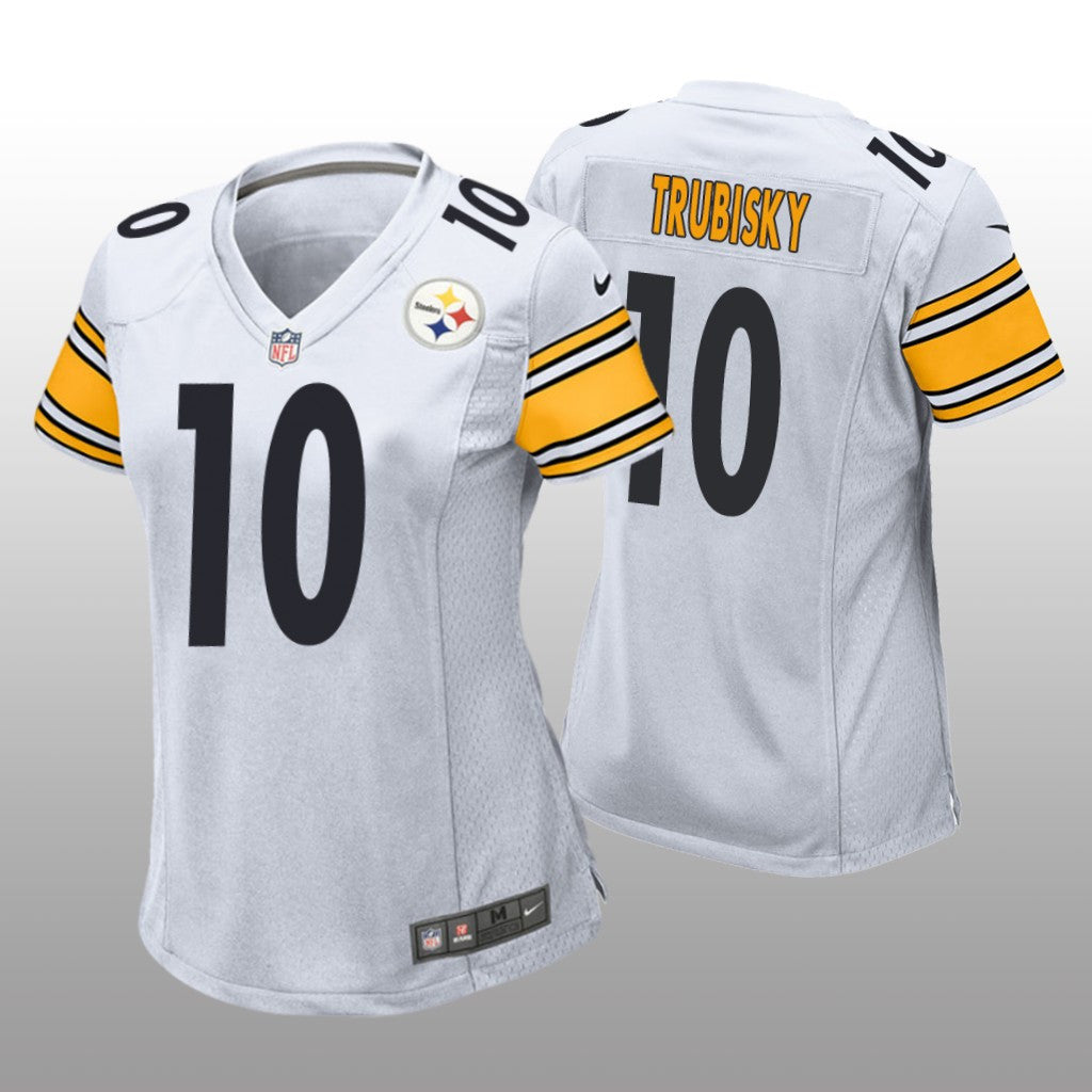 Pittsburgh Steelers Mitchell Trubisky White Jersey Game Women's