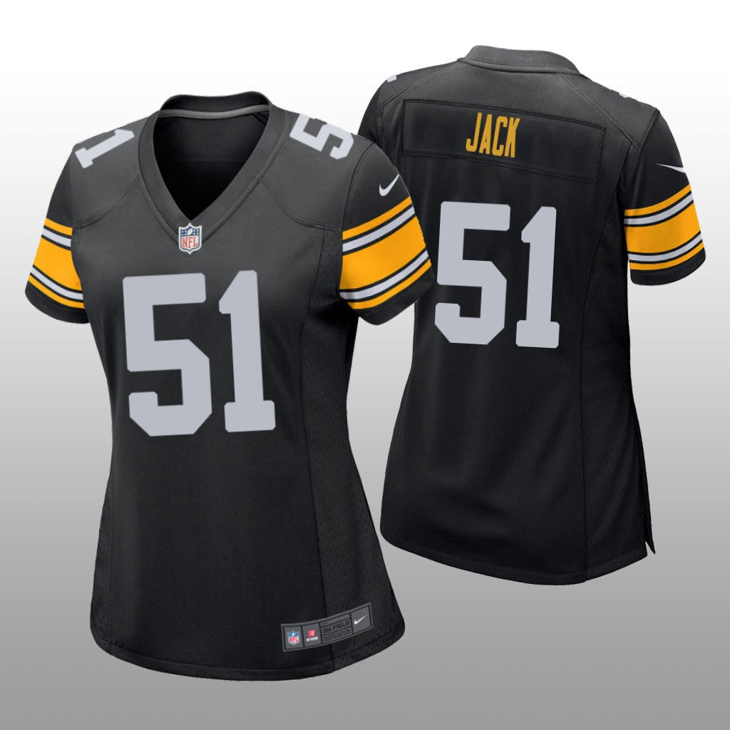 Pittsburgh Steelers Myles Jack Black Jersey Game Women's