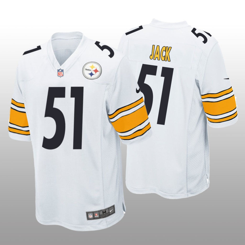 Pittsburgh Steelers Myles Jack White Jersey Game Men's