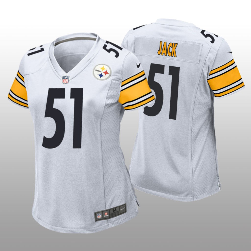 Pittsburgh Steelers Myles Jack White Jersey Game Women's
