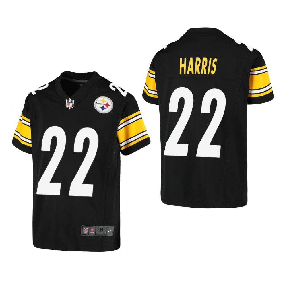 Pittsburgh Steelers Najee Harris Black Jersey Game Youth