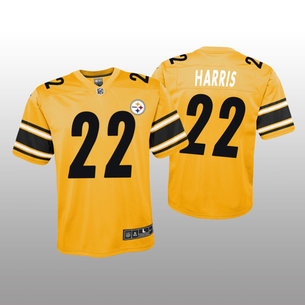 Pittsburgh Steelers Najee Harris Gold Jersey Inverted Game Youth