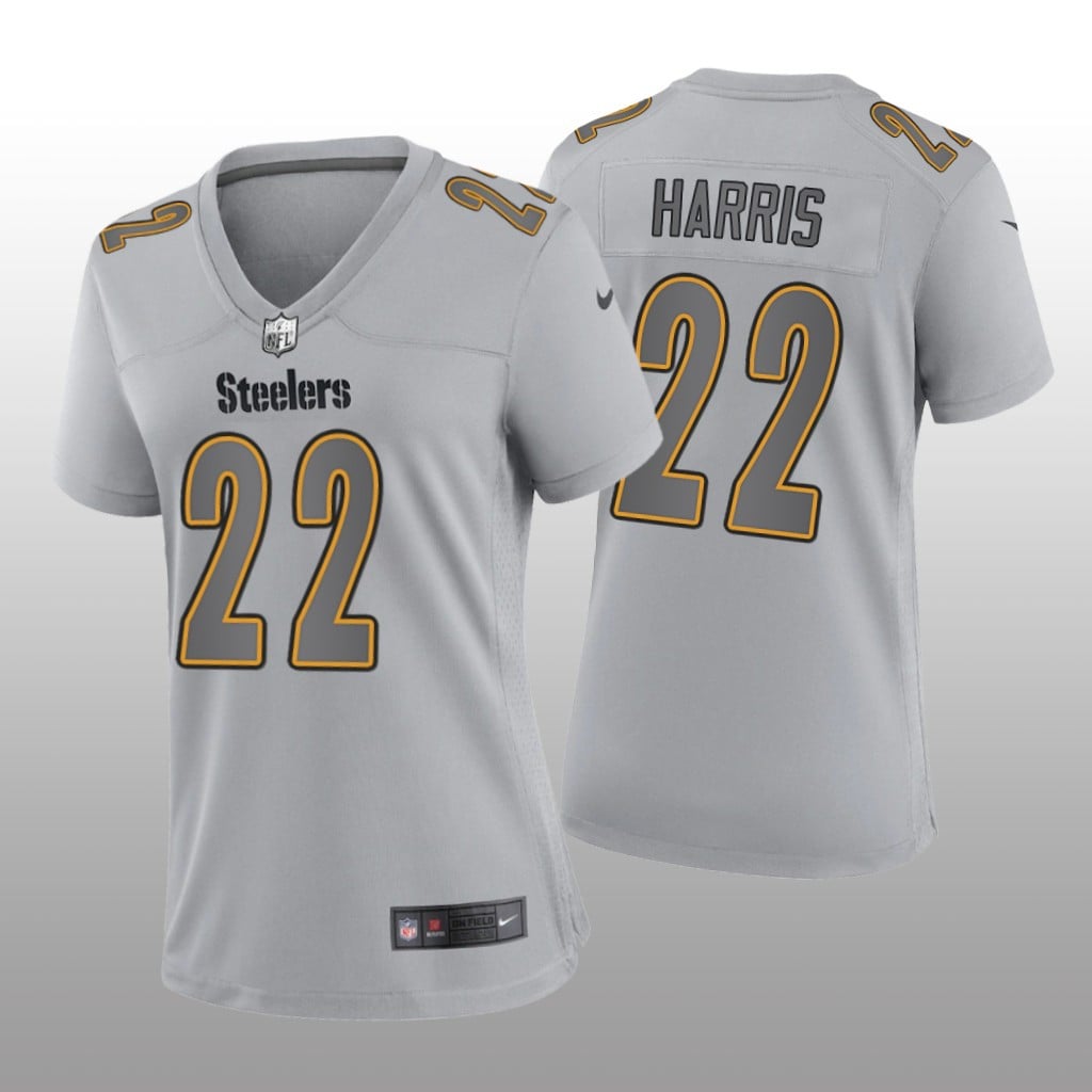 Pittsburgh Steelers Najee Harris Gray Jersey Atmosphere Fashion Game Women's