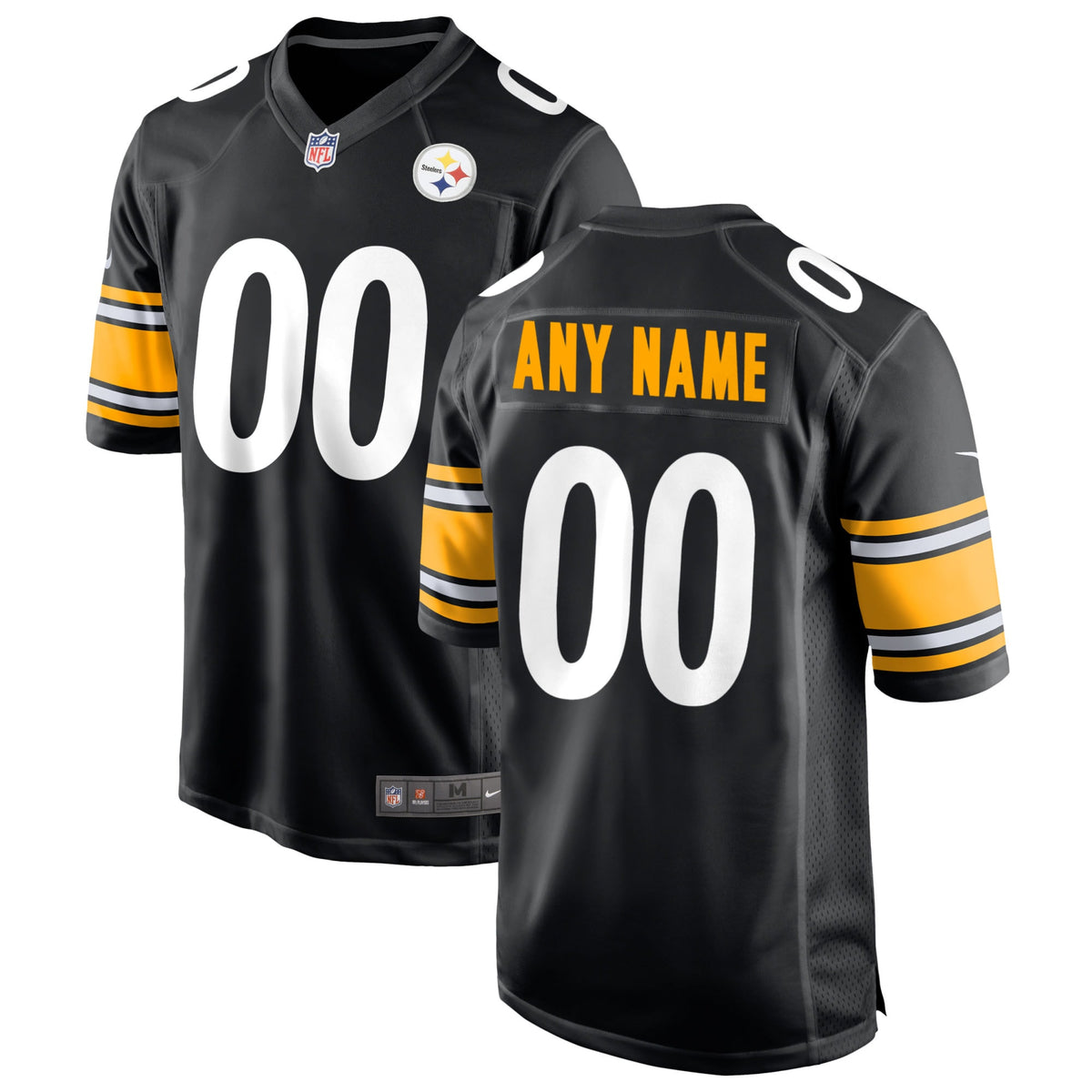 Pittsburgh Steelers Nike Custom Game Jersey Black