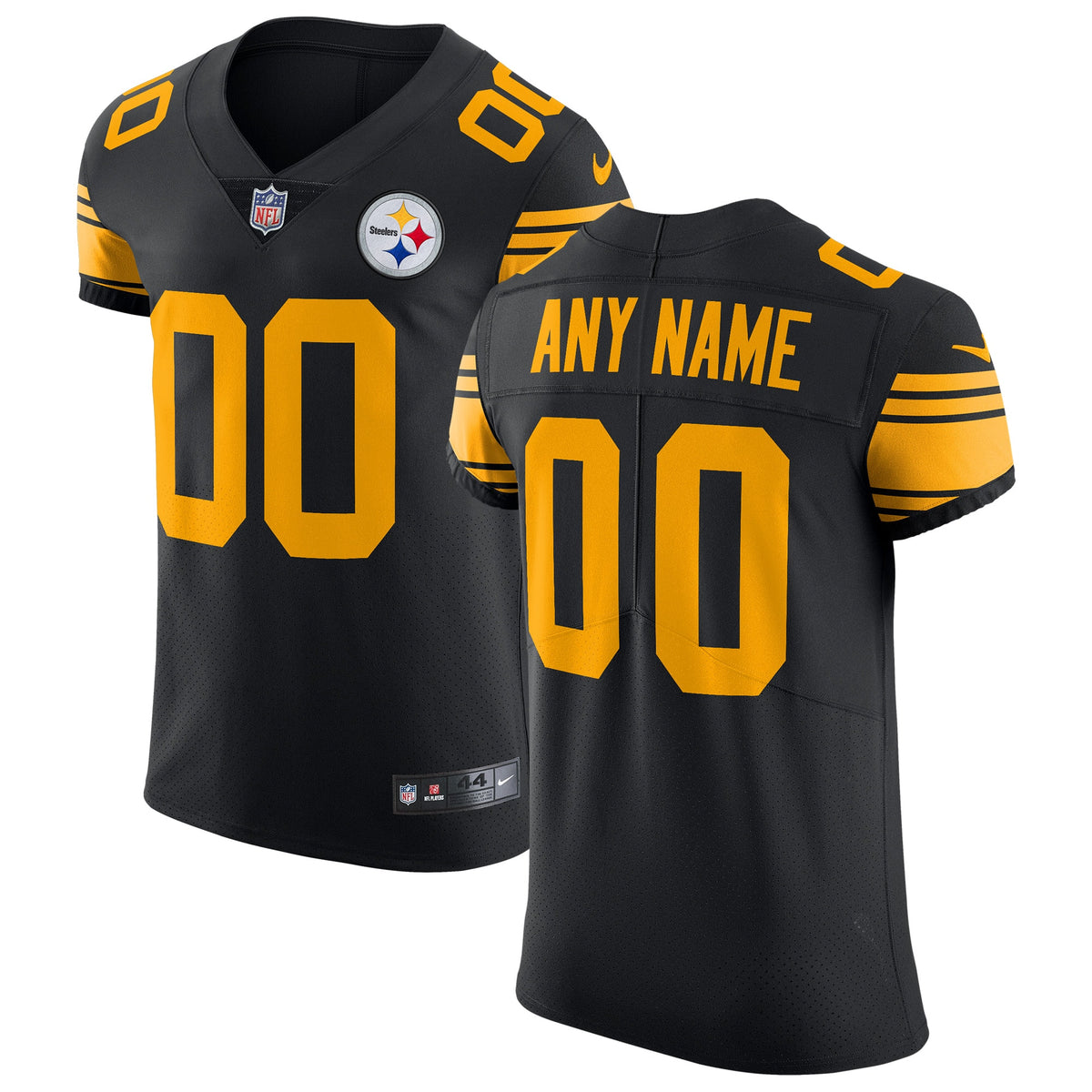 Pittsburgh Steelers Nike Vapor Untouchable Elite Custom Color Rush Jersey Black