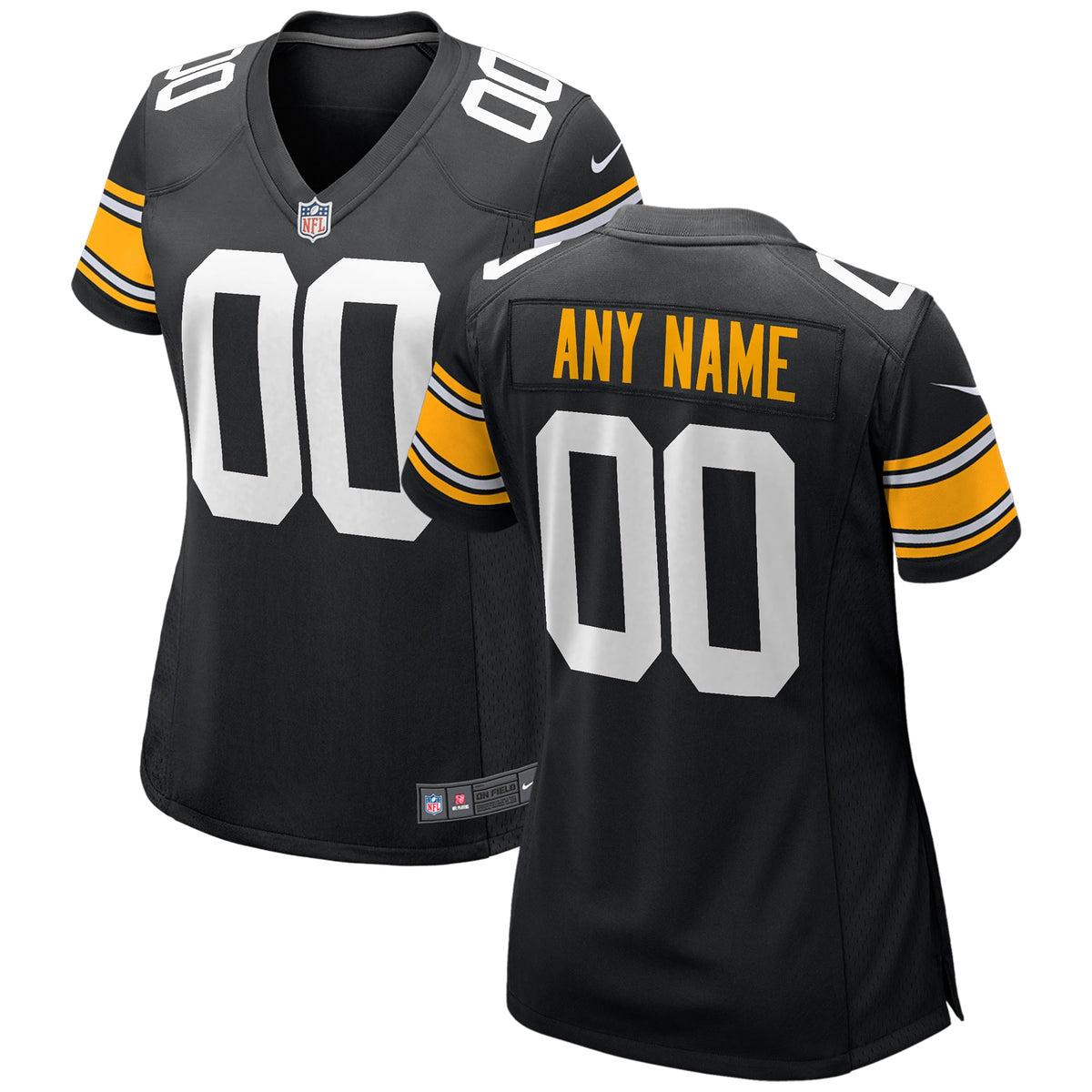 Pittsburgh Steelers Nike Women's Alternate Custom Game Jersey Black