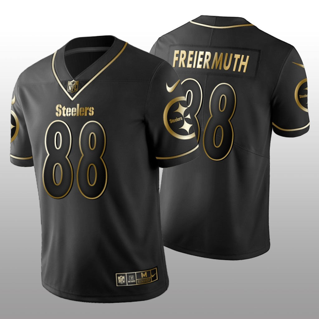 Pittsburgh Steelers Pat Freiermuth Black Jersey Golden Edition Men's