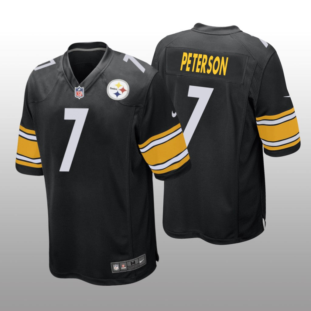 Pittsburgh Steelers Patrick Peterson Black Jersey Game Men's