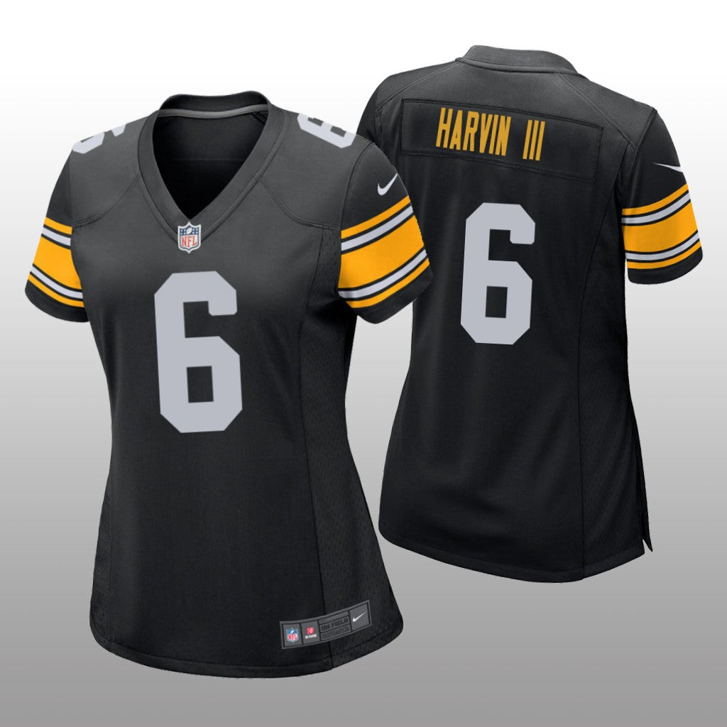 Pittsburgh Steelers Pressley Harvin III Black Jersey Game Women's