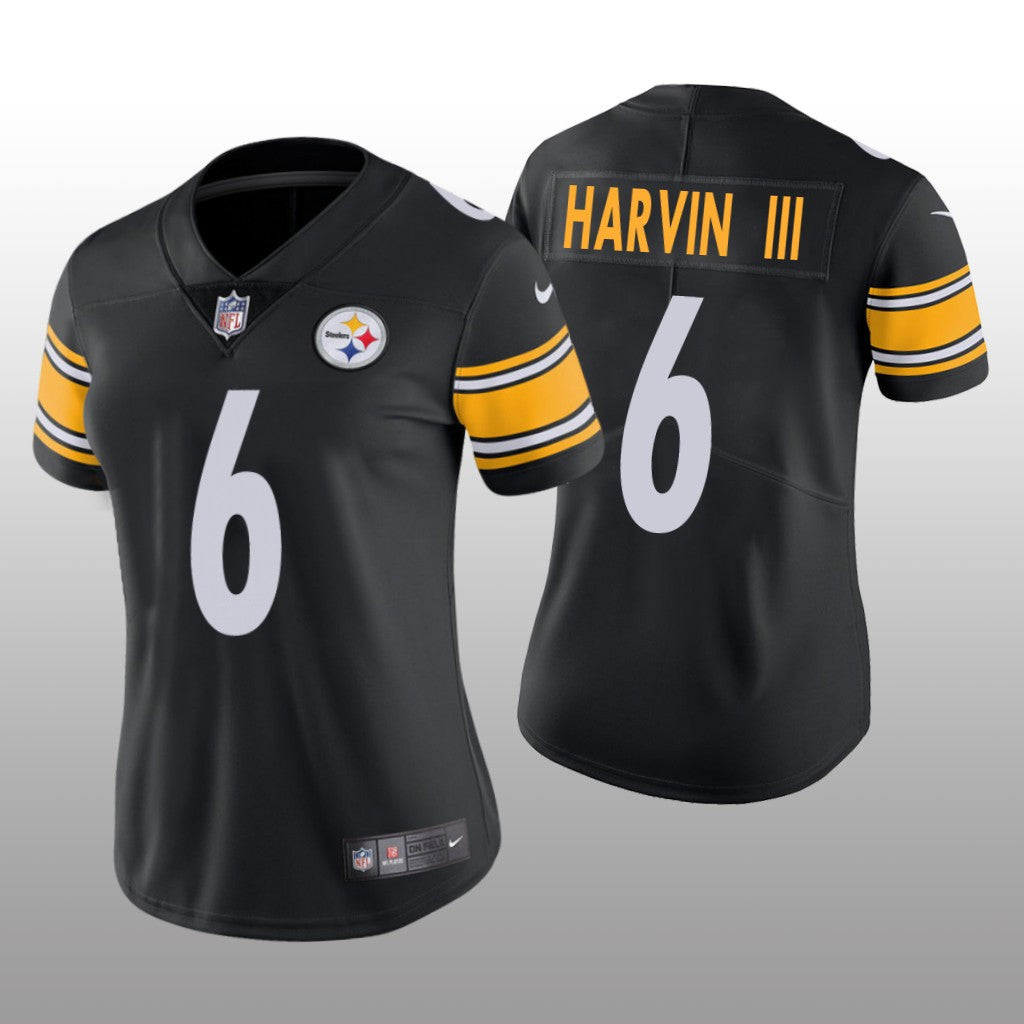 Pittsburgh Steelers Pressley Harvin III Black Jersey Vapor Limited Women's