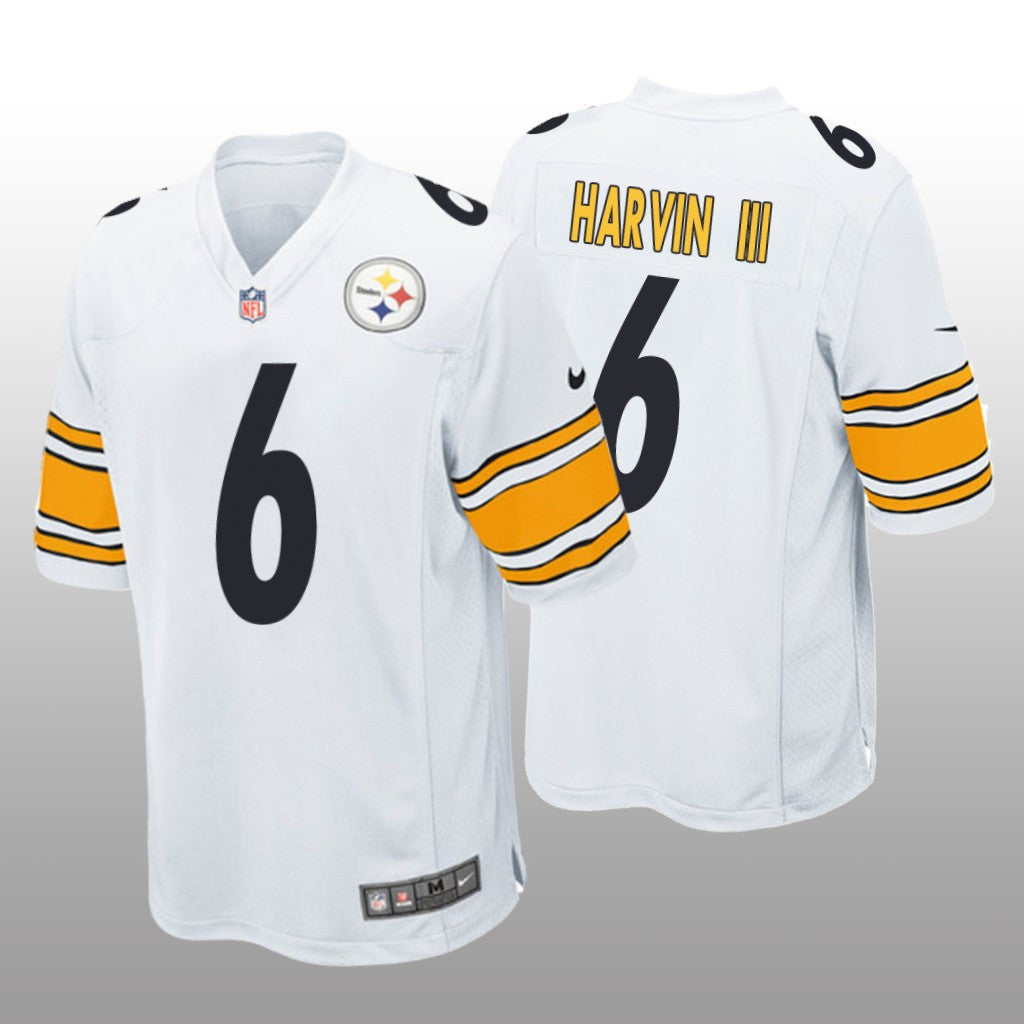 Pittsburgh Steelers Pressley Harvin III White Jersey Game Men's