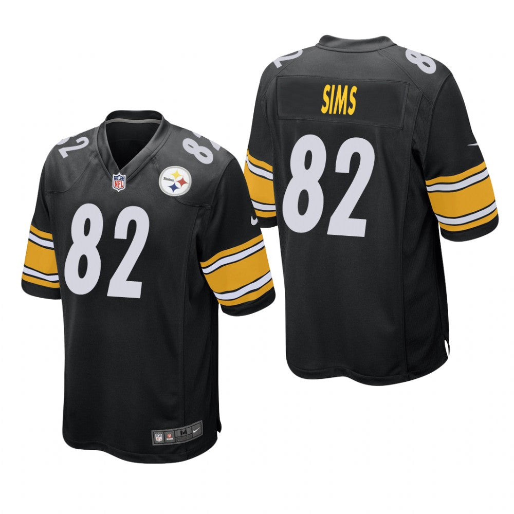 Pittsburgh Steelers Steven Sims Black Jersey Game Men's